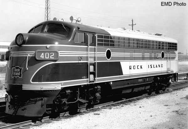 Rock Island FP7 402. Photo: GM EMD, 1950